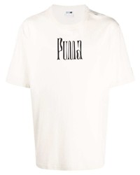 T-shirt girocollo stampata beige di Puma