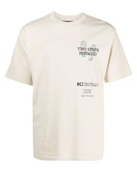 T-shirt girocollo stampata beige di Reese Cooper® 