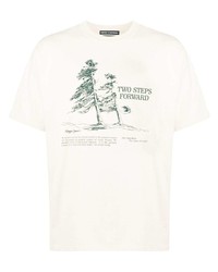 T-shirt girocollo stampata beige di Reese Cooper® 