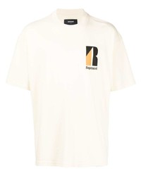 T-shirt girocollo stampata beige di Represent