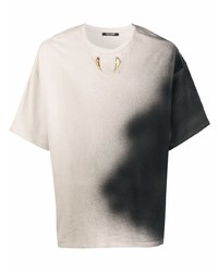T-shirt girocollo stampata beige di Roberto Cavalli