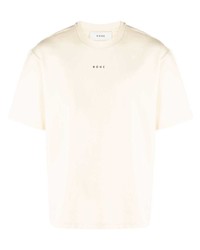 T-shirt girocollo stampata beige di Róhe