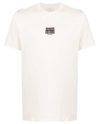 T-shirt girocollo stampata beige di Sandro Paris