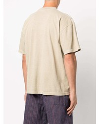 T-shirt girocollo stampata beige di Prmtvo