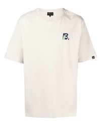 T-shirt girocollo stampata beige di SPORT b. by agnès b.