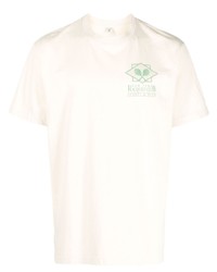 T-shirt girocollo stampata beige di Sporty & Rich