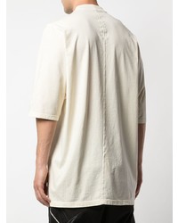 T-shirt girocollo stampata beige di Rick Owens DRKSHDW