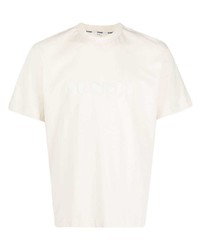 T-shirt girocollo stampata beige di Sunnei