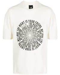 T-shirt girocollo stampata beige di Thom Krom