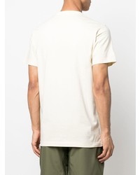 T-shirt girocollo stampata beige di Maharishi