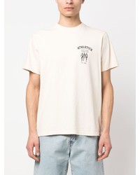 T-shirt girocollo stampata beige di Sporty & Rich