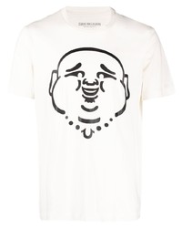 T-shirt girocollo stampata beige di True Religion