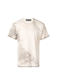T-shirt girocollo stampata beige di United Standard