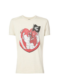 T-shirt girocollo stampata beige di Vivienne Westwood Anglomania