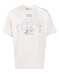 T-shirt girocollo stampata beige di VTMNTS