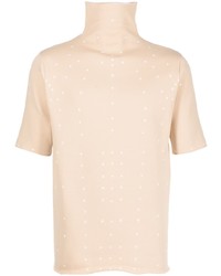 T-shirt girocollo stampata beige di Xander Zhou