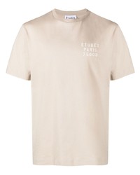 T-shirt girocollo stampata beige di Études