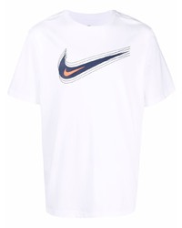 T-shirt girocollo stampata bianca e blu scuro di Jordan