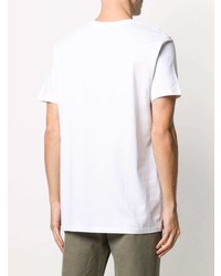 T-shirt girocollo stampata bianca e blu scuro di A.P.C.