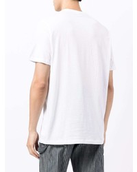 T-shirt girocollo stampata bianca e blu scuro di Michael Kors