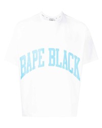 T-shirt girocollo stampata bianca e blu di BAPE BLACK *A BATHING APE®