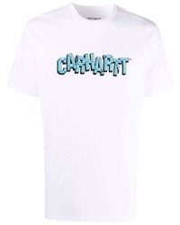 T-shirt girocollo stampata bianca e blu di Carhartt WIP