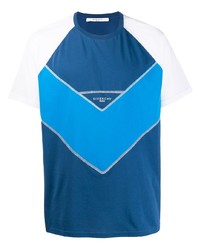 T-shirt girocollo stampata bianca e blu di Givenchy