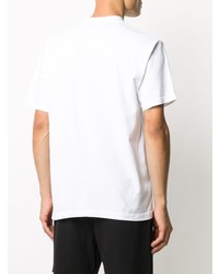T-shirt girocollo stampata bianca e blu di Babylon LA