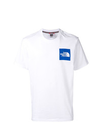 T-shirt girocollo stampata bianca e blu di The North Face