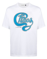 T-shirt girocollo stampata bianca e blu di UNDERCOVE