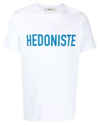T-shirt girocollo stampata bianca e blu di Zadig & Voltaire