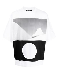 T-shirt girocollo stampata bianca e nera di A-Cold-Wall*