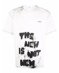 T-shirt girocollo stampata bianca e nera di Ader Error