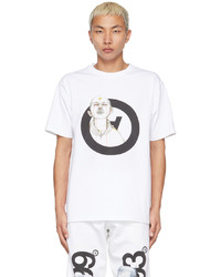 T-shirt girocollo stampata bianca e nera di Aitor Throup’s TheDSA