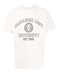 T-shirt girocollo stampata bianca e nera di Alchemist