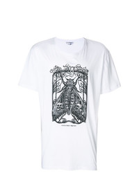 T-shirt girocollo stampata bianca e nera di Alexander McQueen
