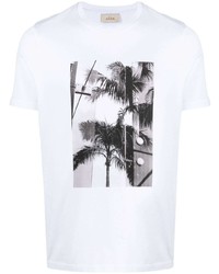 T-shirt girocollo stampata bianca e nera di Altea