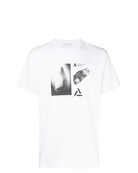 T-shirt girocollo stampata bianca e nera di Alyx