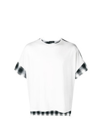 T-shirt girocollo stampata bianca e nera di Andrea Ya'aqov