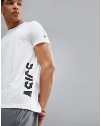 T-shirt girocollo stampata bianca e nera di Asics