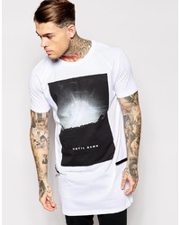 T-shirt girocollo stampata bianca e nera di Asos