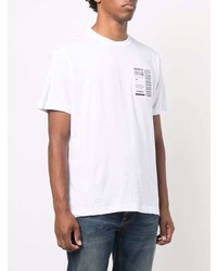 T-shirt girocollo stampata bianca e nera di VERSACE JEANS COUTURE