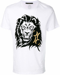T-shirt girocollo stampata bianca e nera di Billionaire