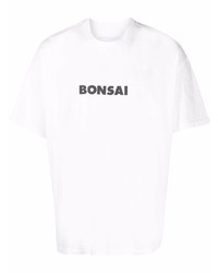 T-shirt girocollo stampata bianca e nera di Bonsai