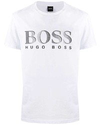 T-shirt girocollo stampata bianca e nera di BOSS HUGO BOSS