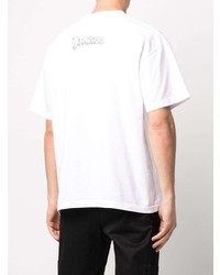 T-shirt girocollo stampata bianca e nera di DOMREBEL