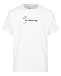 T-shirt girocollo stampata bianca e nera di Brockhampton