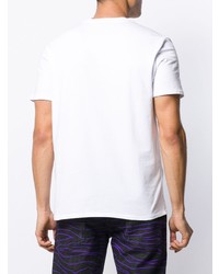 T-shirt girocollo stampata bianca e nera di Just Cavalli
