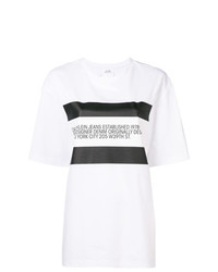 T-shirt girocollo stampata bianca e nera di Calvin Klein Jeans Est. 1978