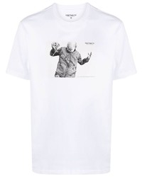 T-shirt girocollo stampata bianca e nera di Carhartt WIP